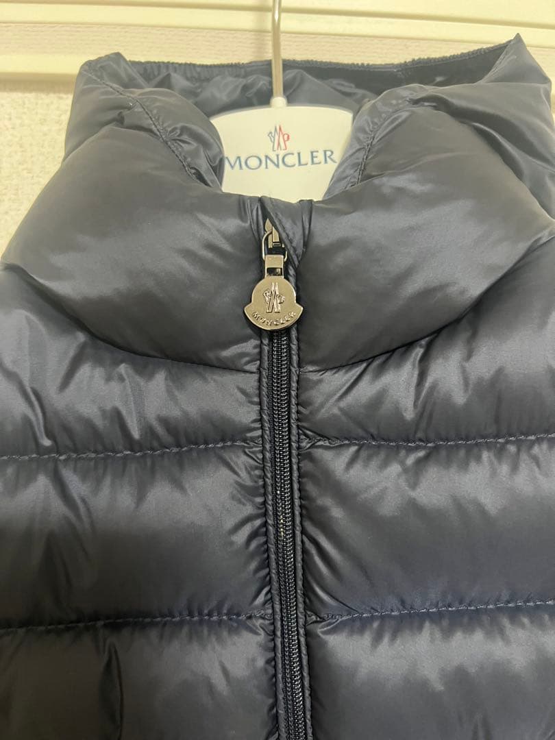 モンクレール フリル付きダウンジャケット 80cm ネイビー