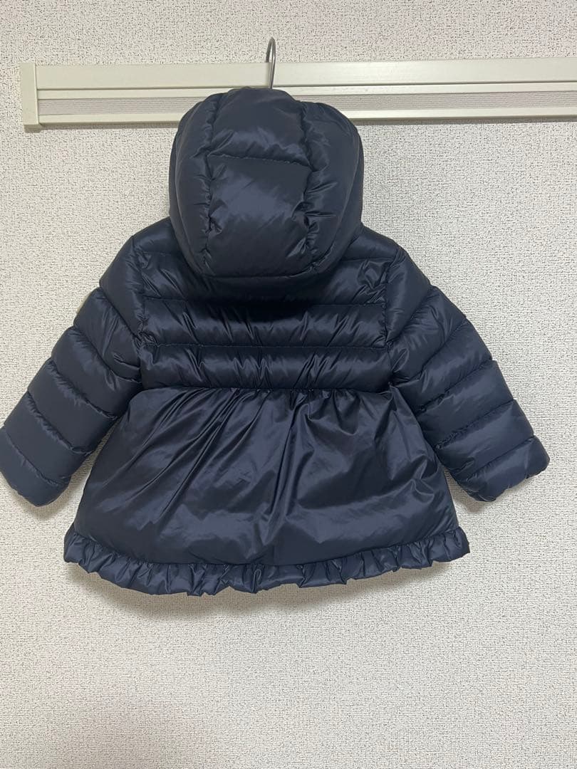 モンクレール フリル付きダウンジャケット 80cm ネイビー