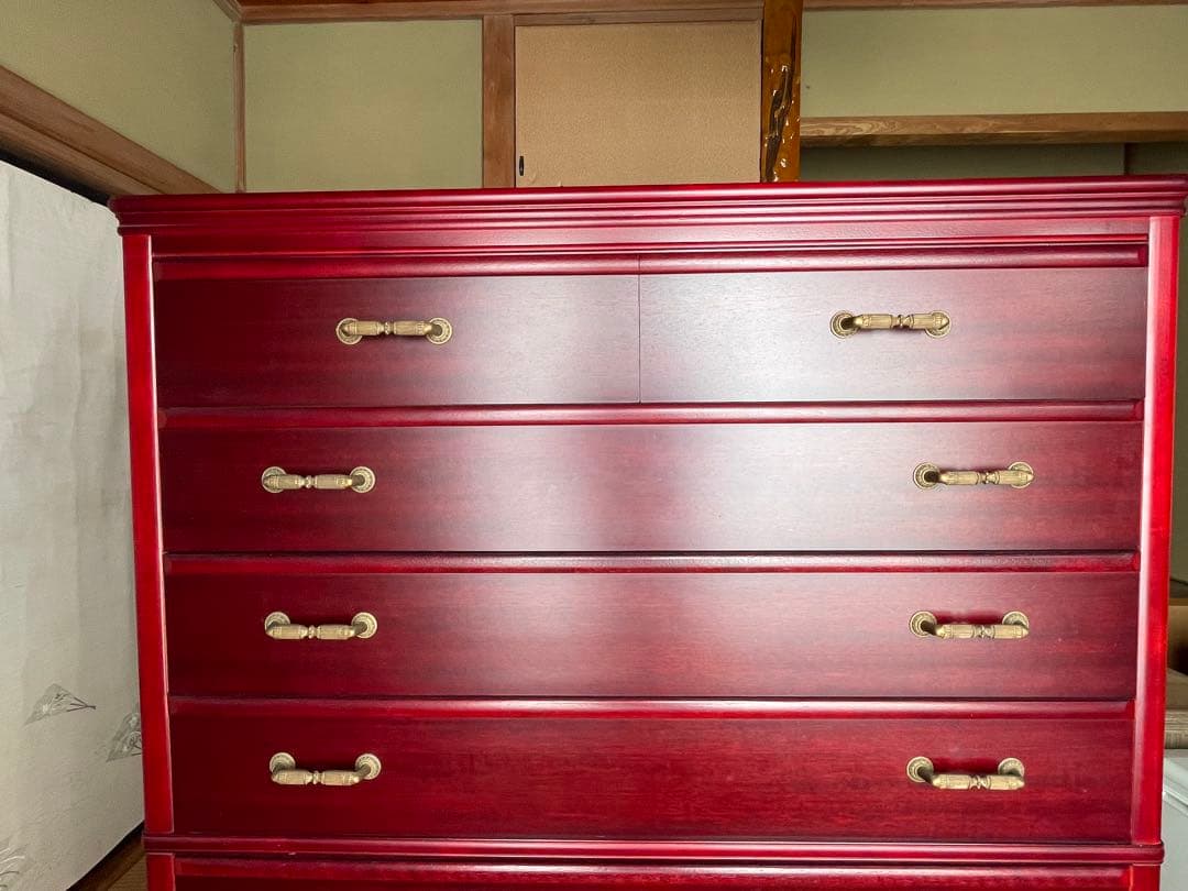 昭和レトロ　木製タンス 8引き出し