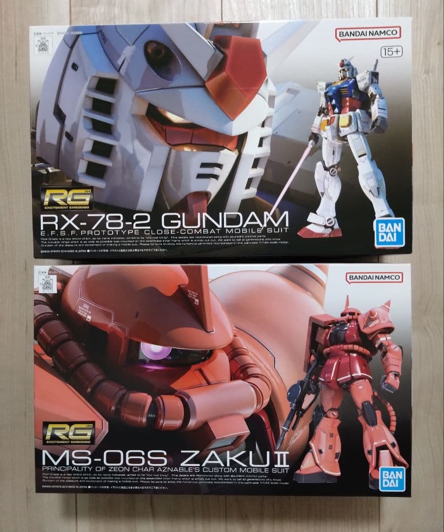 RG RX-78-2ガンダム,MS-06Sシャア専用ザク　2個セット