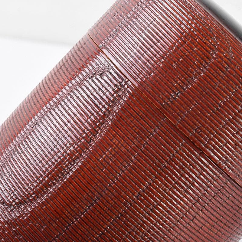 茶道具　輪島塗　久世宗春作　千筋涌茶入　棗　共箱　V　6886