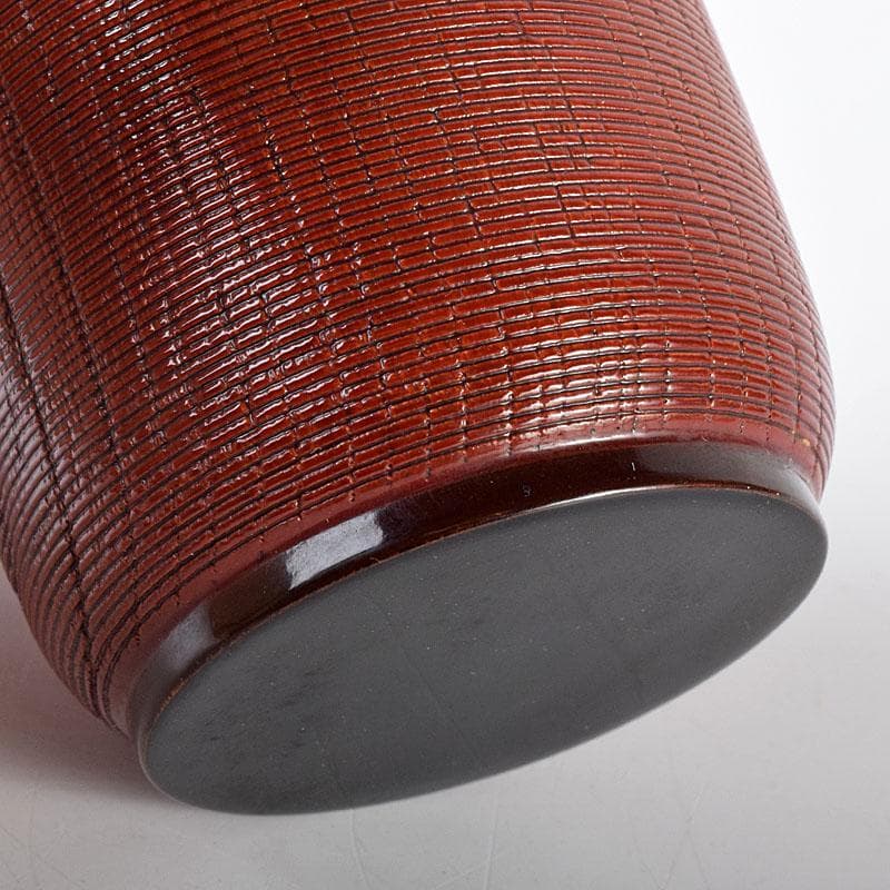 茶道具　輪島塗　久世宗春作　千筋涌茶入　棗　共箱　V　6886