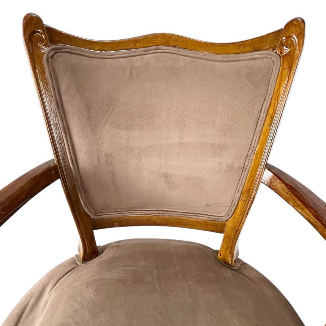 【maruni/マルニ】木製 アームチェア 猫脚 椅子 オールドマルニ 70's