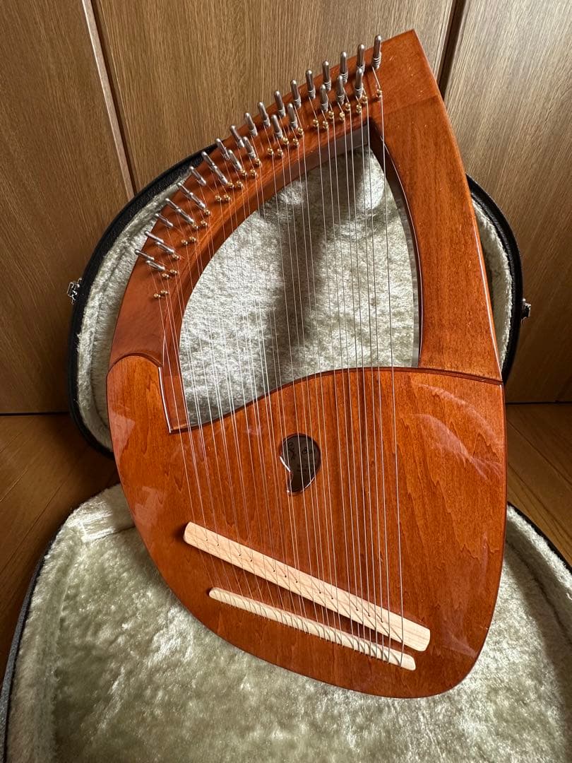 【美品】SANSO30弦ハープ（ライアー）本体ハードケース付き