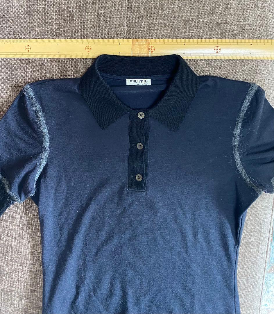 ダークネイビー 半袖ポロシャツ