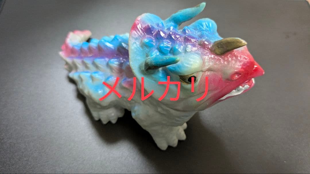 三浦トーイ製　トリケラトプス風怪獣ソフビ人形