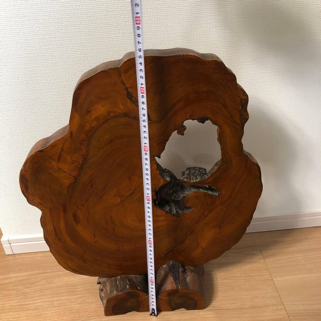 衝立　自然木一枚板の衝立　置物　骨董品