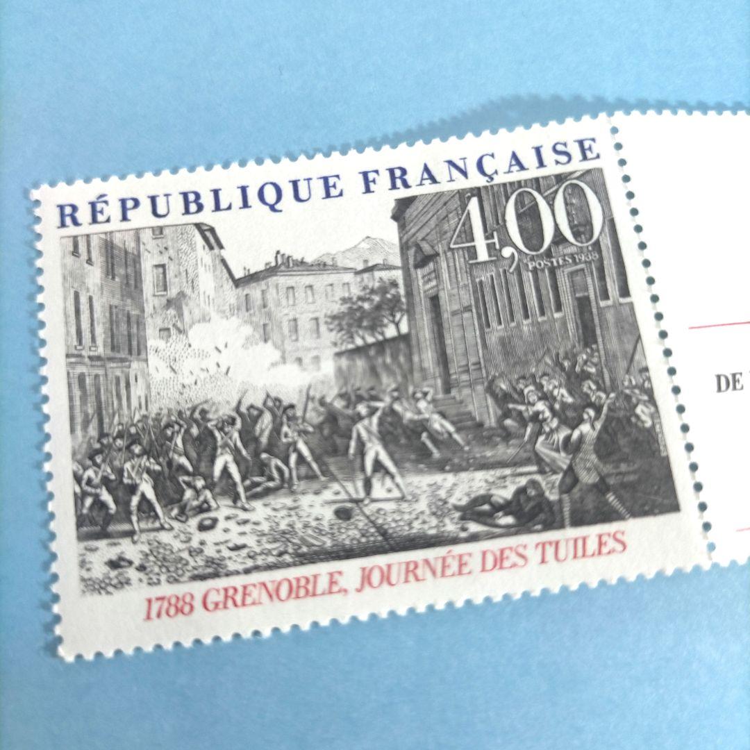 2670 外国切手 フランス 1988年 フランス大革命２００年記念 凹版 連刷