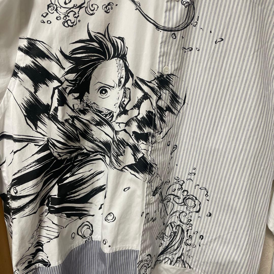 鬼滅の刃 GroundY ヨウジヤマモト 竈門炭治郎 シャツ ホワイト