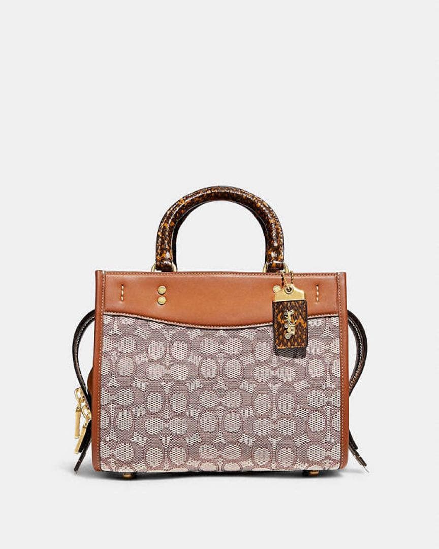 【お値下げ中】COACHローグ25 シグネチャーテキスタイル ハンドバッグ