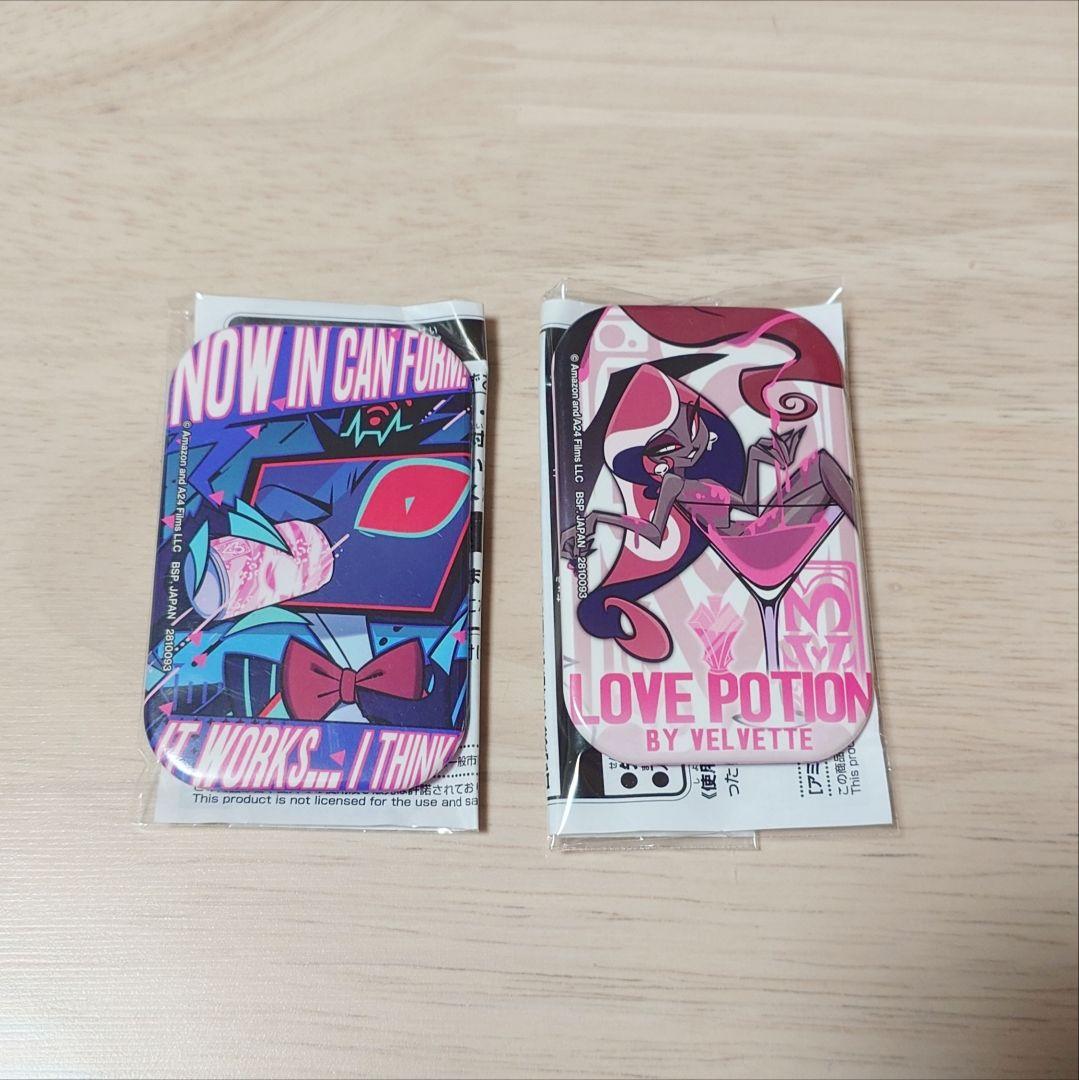 め*K様 【新品未開封】ハズビンホテル スクエア缶バッジ ヴォックス ヴェルヴェ