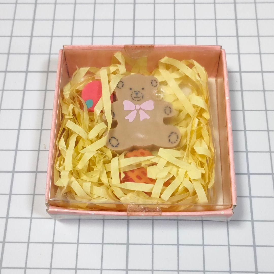 ■ 昭和レトロ サンリオ 箱入りくま消しゴム ファンシー ■