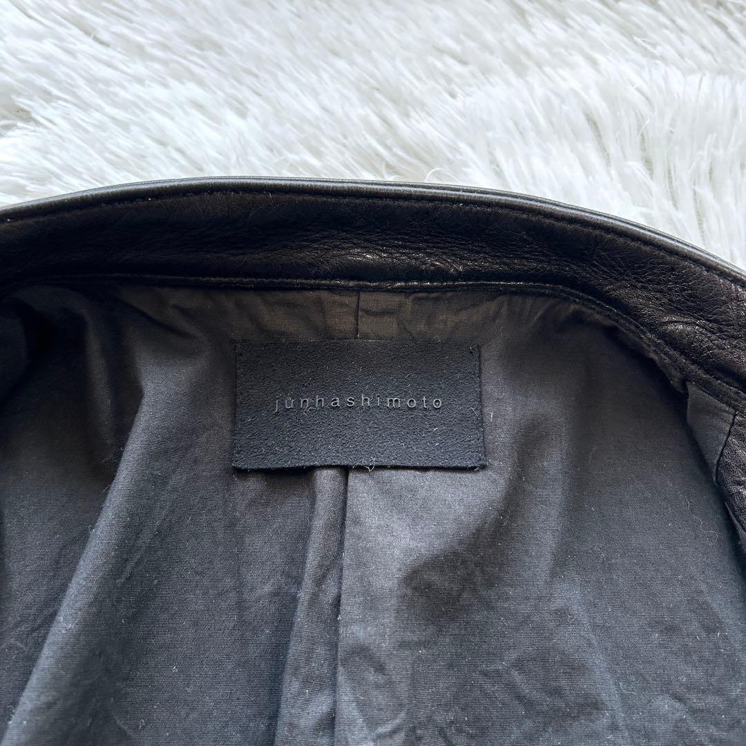 junhashimoto シングル ライダースジャケット カウレザー 黒 2