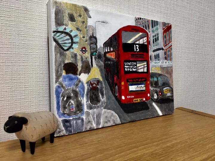 絵画 London Bus 13 Aldwych on Baker Street