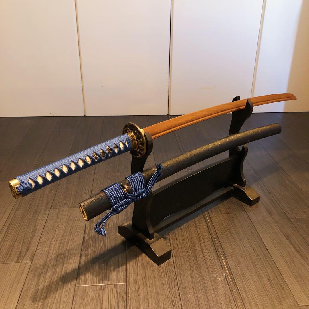 希少品　高級模造刀　ローズウッド　木刀　鞘付き木刀　拵え　高級居合刀　刀剣武具