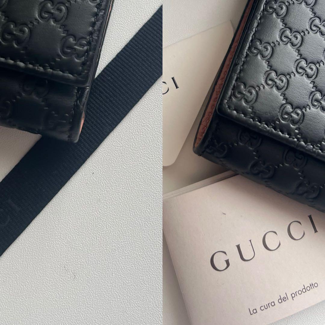 43 極上美品 GUCCI グッチ マイクロシマ 3つ折り財布