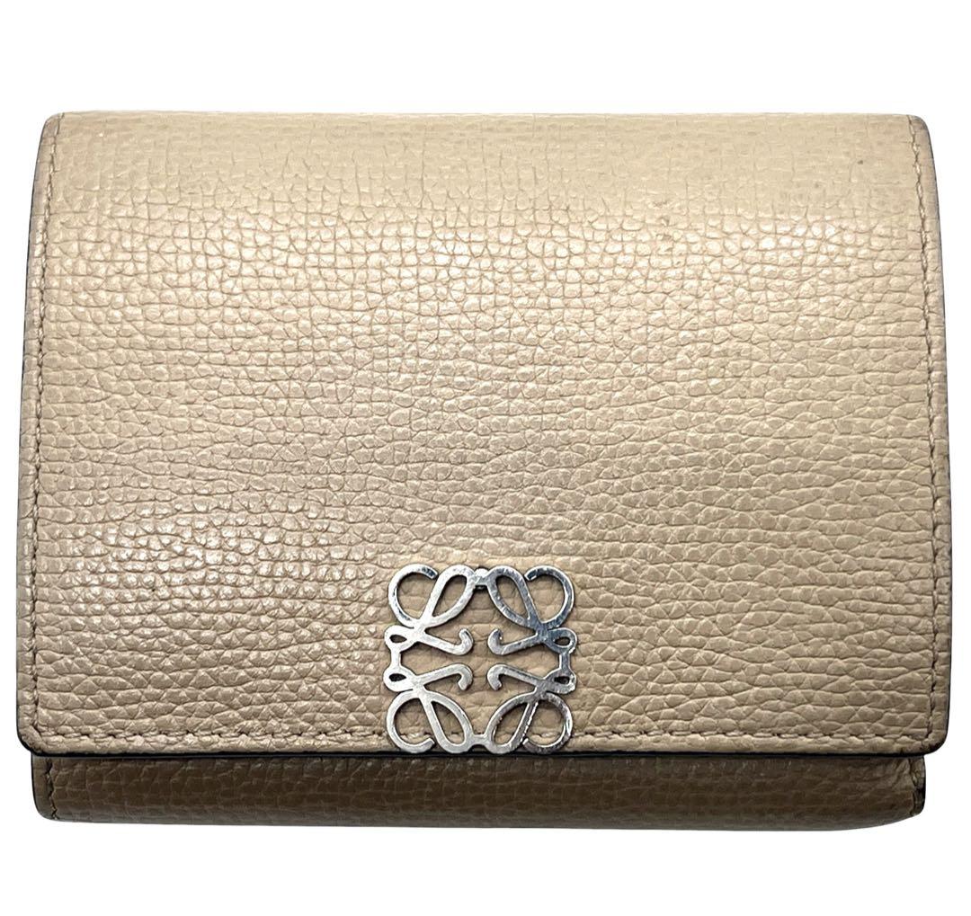 ロエベ アナグラム トライフォールド コンパクトウォレット 三つ折り財布