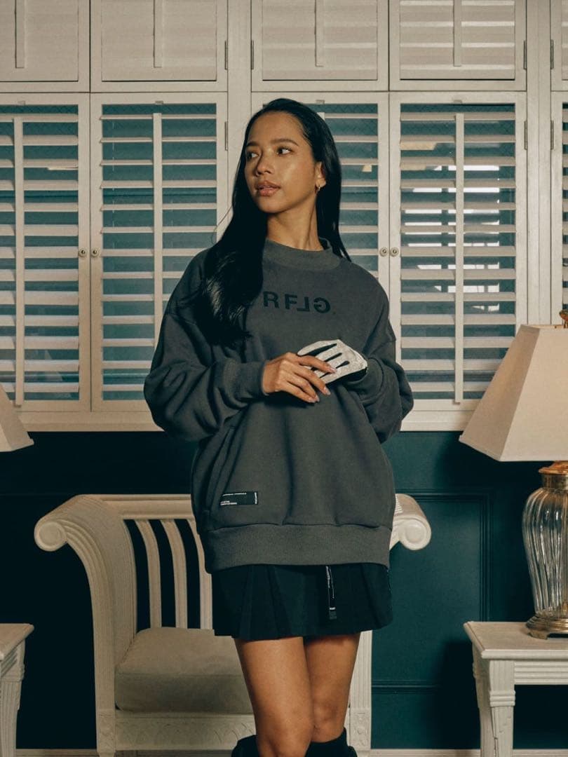 ラフロッグ　今季新作　アジャスタブルサイドポケットプリーツスカート