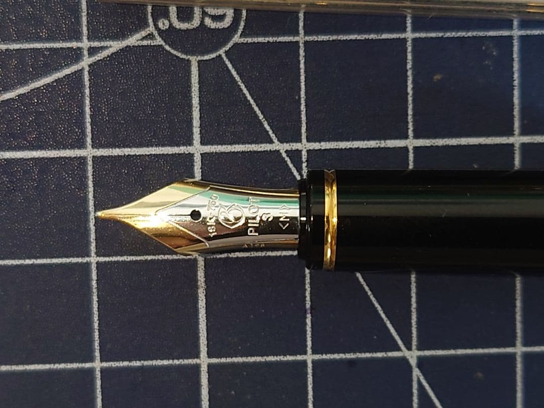 廃番 パイロット グランセスターリングシルバー ストライプ 万年筆 中字 中古