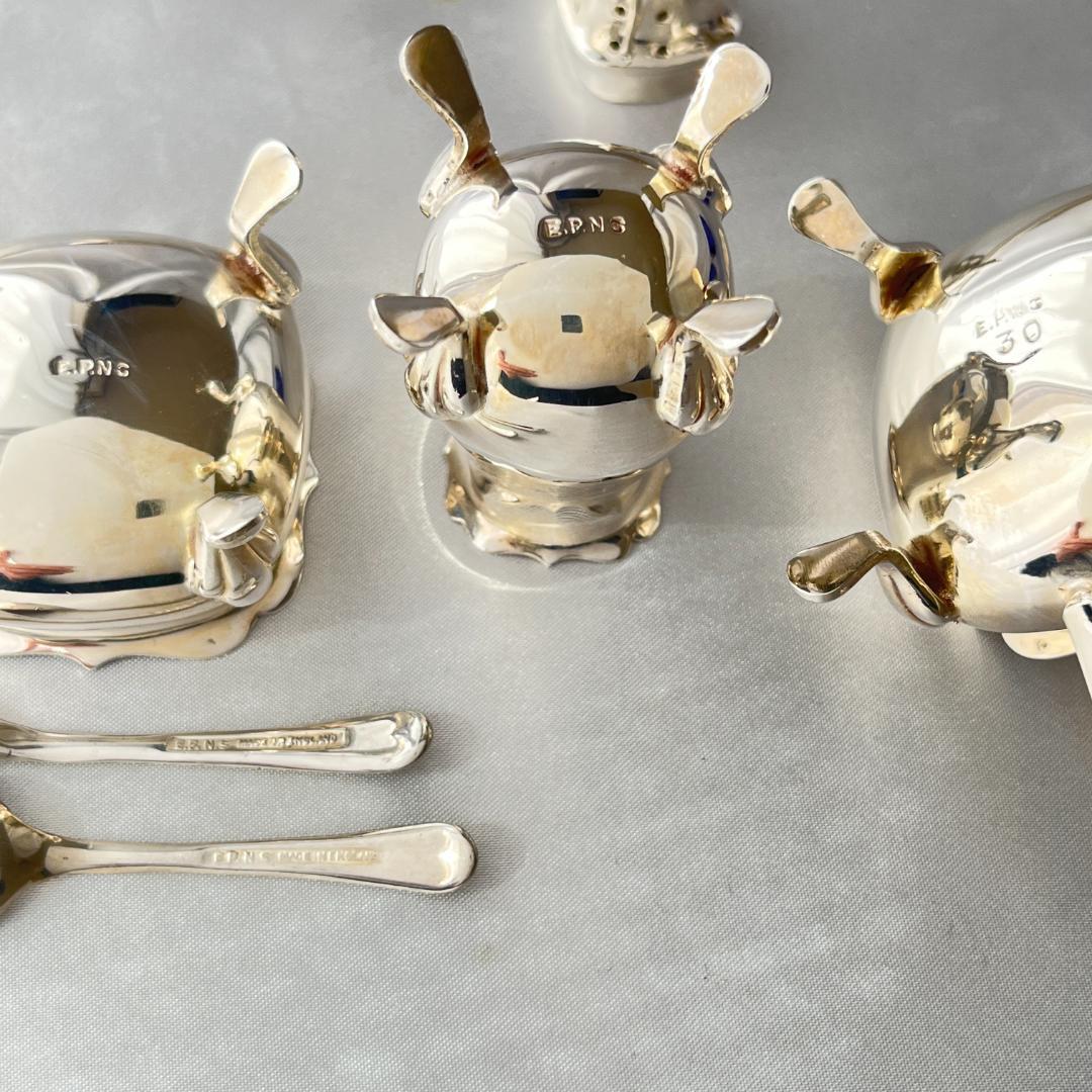 【英国】コンディメントセット【シルバープレート】バチェラー