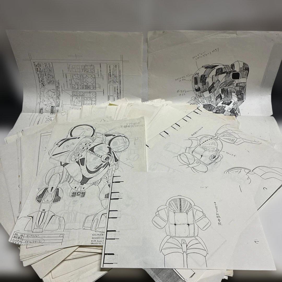 【設定資料・一部手描き】特装機兵ドルバック　A4、B4、B5サイズの用紙