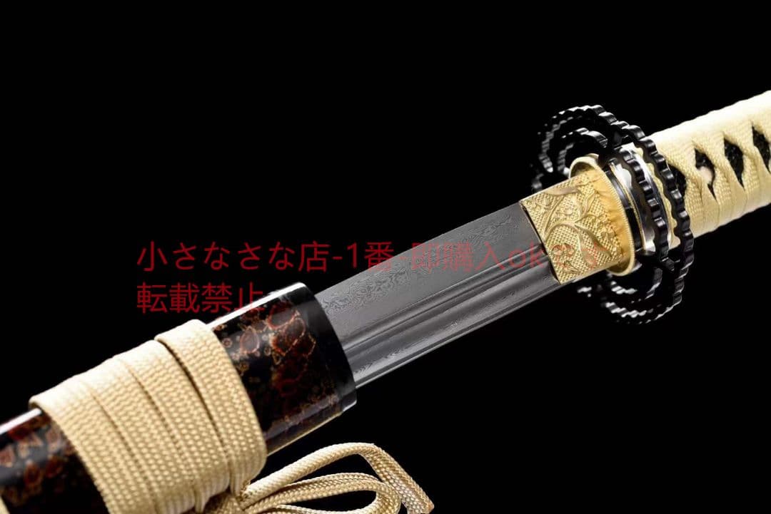 模様鋼小烏丸『滴金鞘小烏丸』古兵器 武具　刀装具　日本刀　模造刀 居合刀