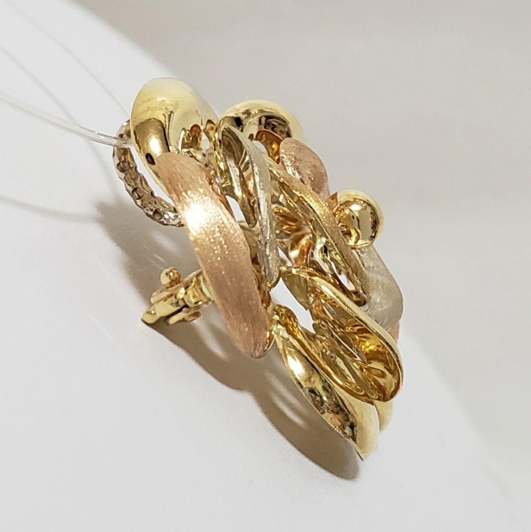 最安値 大ぶり K18ペンダントトップ 兼ブローチ ITALY 750