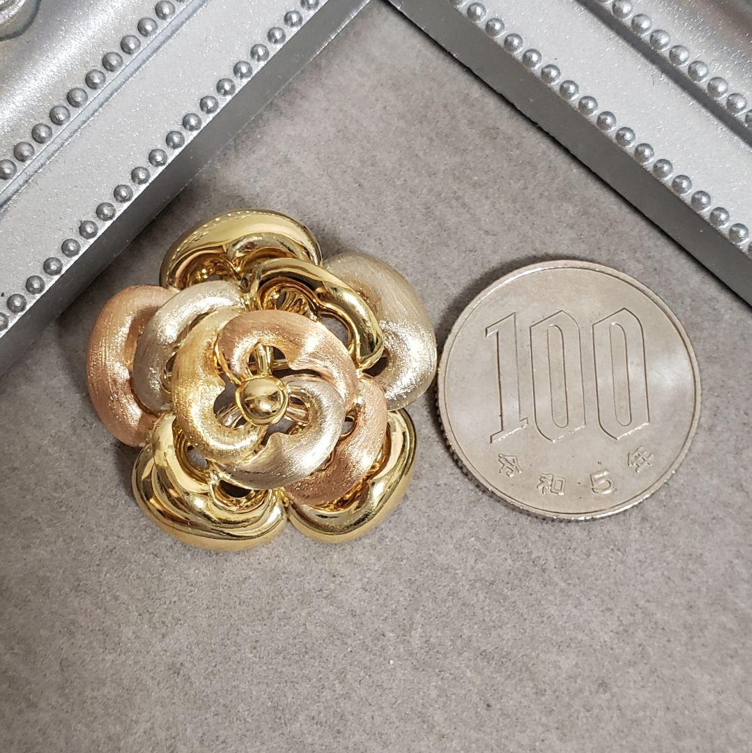 最安値 大ぶり K18ペンダントトップ 兼ブローチ ITALY 750