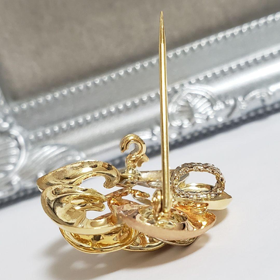 最安値 大ぶり K18ペンダントトップ 兼ブローチ ITALY 750