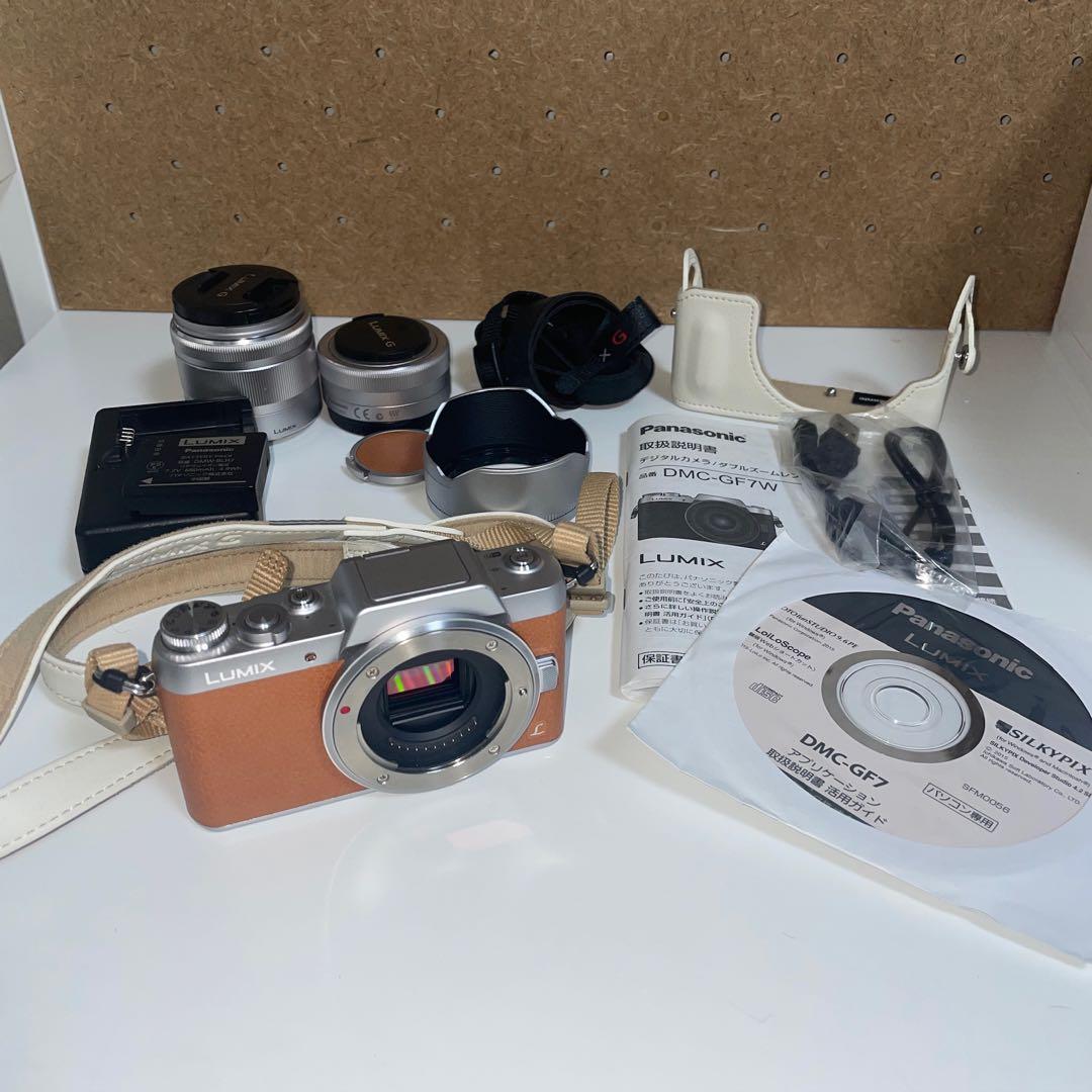 早い者勝ち！LUMIX DMC-GF7W ミラーレス一眼　美品　別売り付属品付