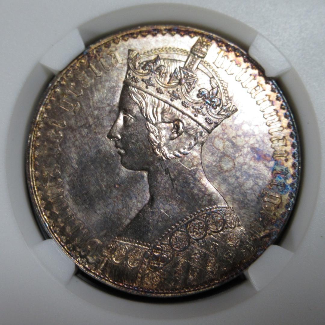 イギリス ヴィクトリア女王 ゴシッククラウン銀貨 1847年