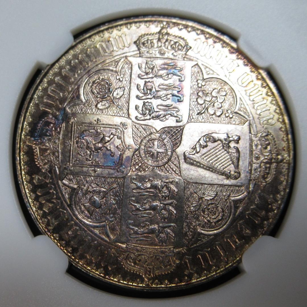 イギリス ヴィクトリア女王 ゴシッククラウン銀貨 1847年