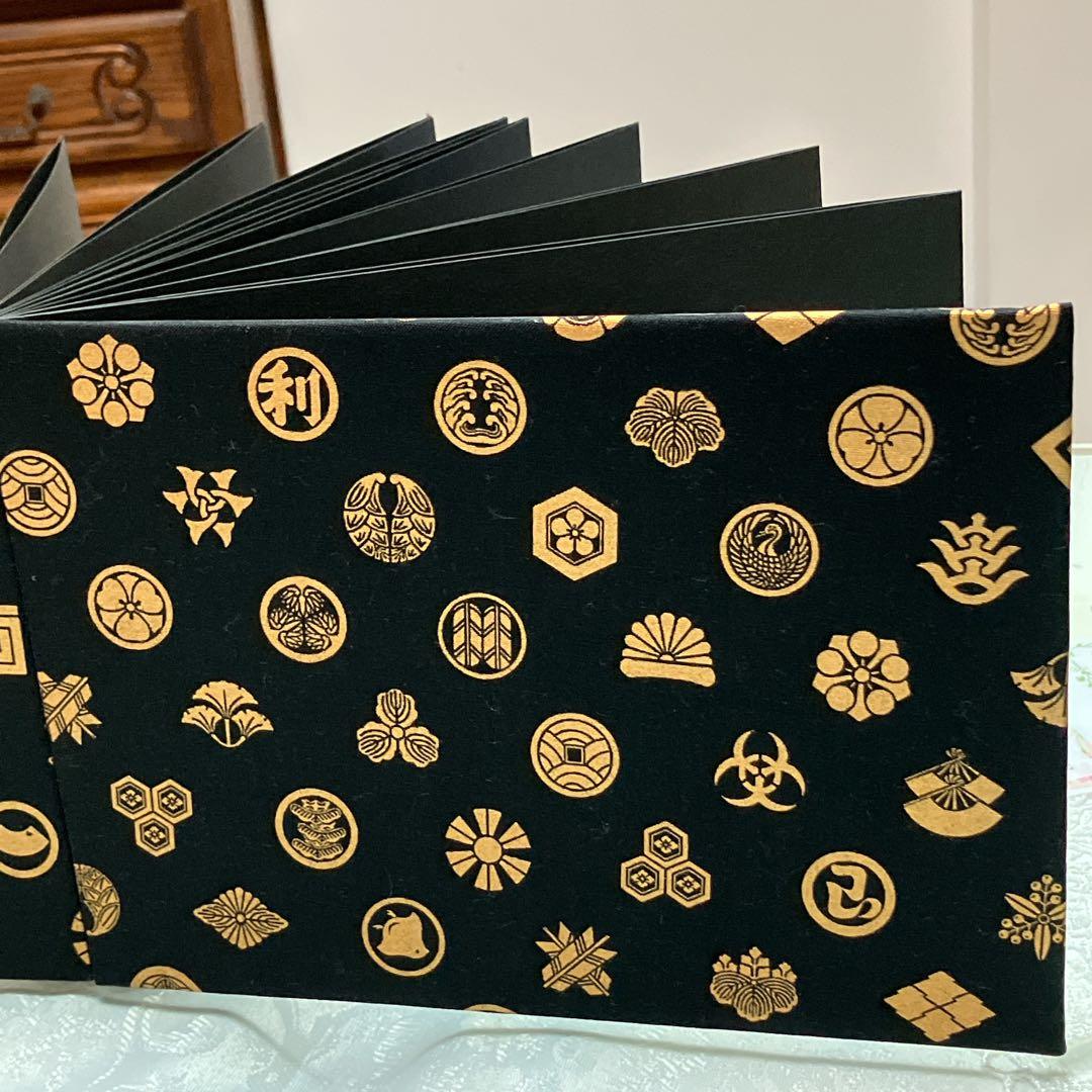 ♡みなみさま専用♡ポケット付き御城印帳　ブラック×ゴールド メタリックシルバー