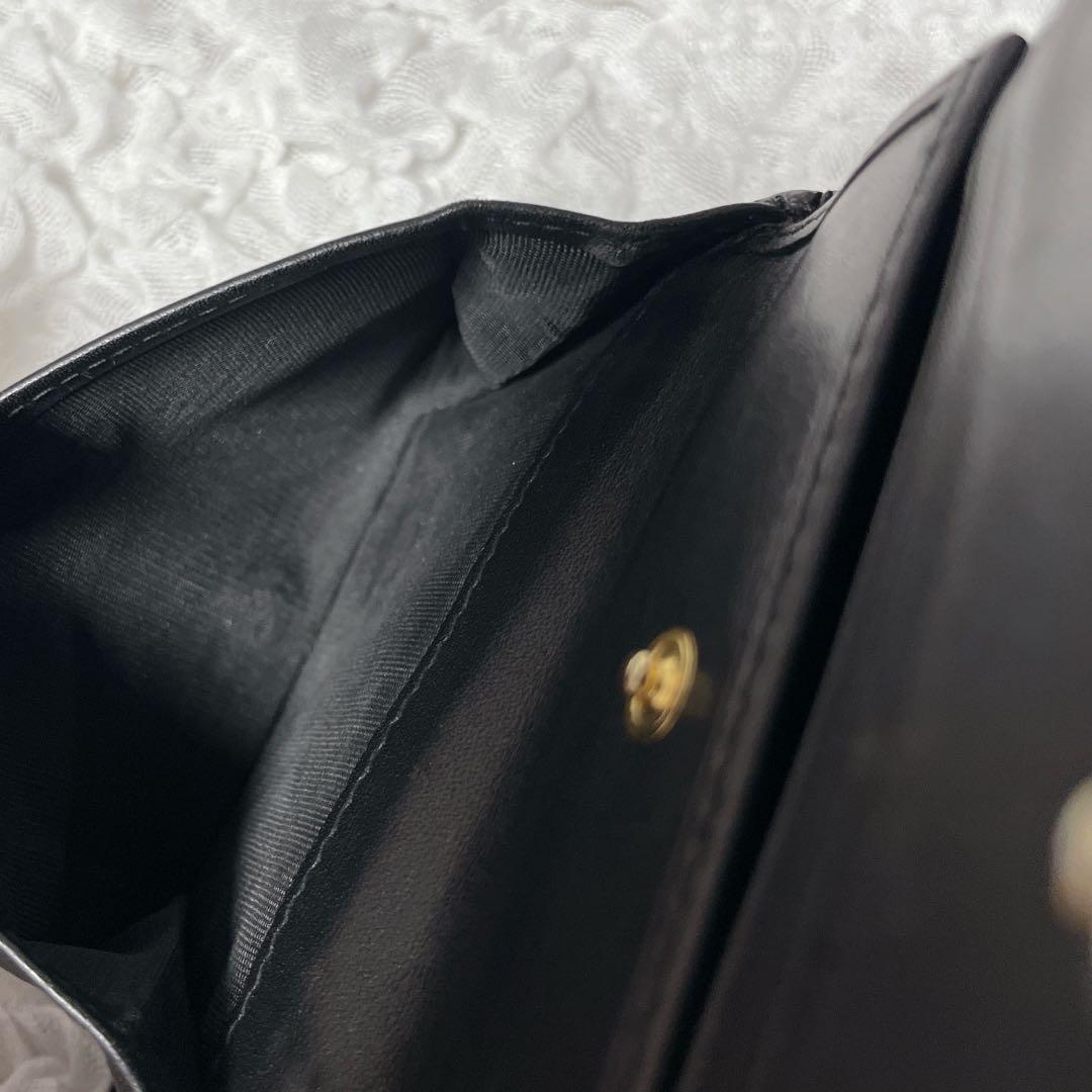 PRADA ブラック ヴァッテロムーブ　二つ折り財布　プラダ　レザー　ゴールド