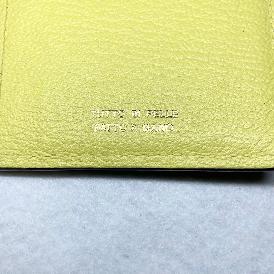 美品 ラルコバレーノ スマートカードウォレット 財布 やぎ革 レザー イタリア製