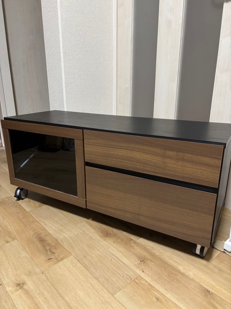 キャスター付 下開きテレビ台　テレビボード