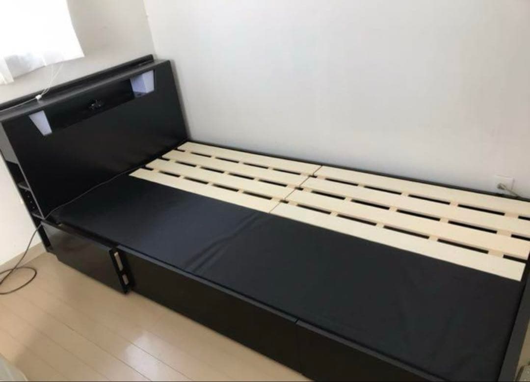 シングルベット 収納・マットレス付き