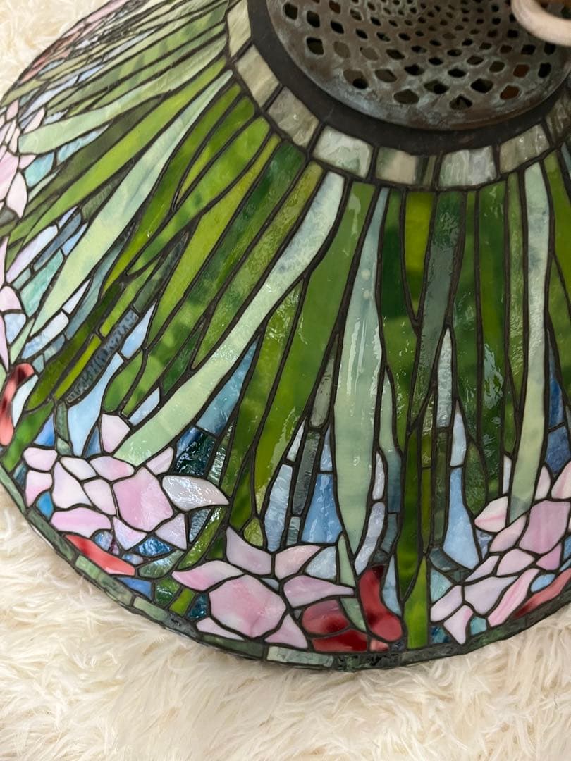 巨大な20インチ　水仙　ティファニー　吊り下げペンダントライト 3灯