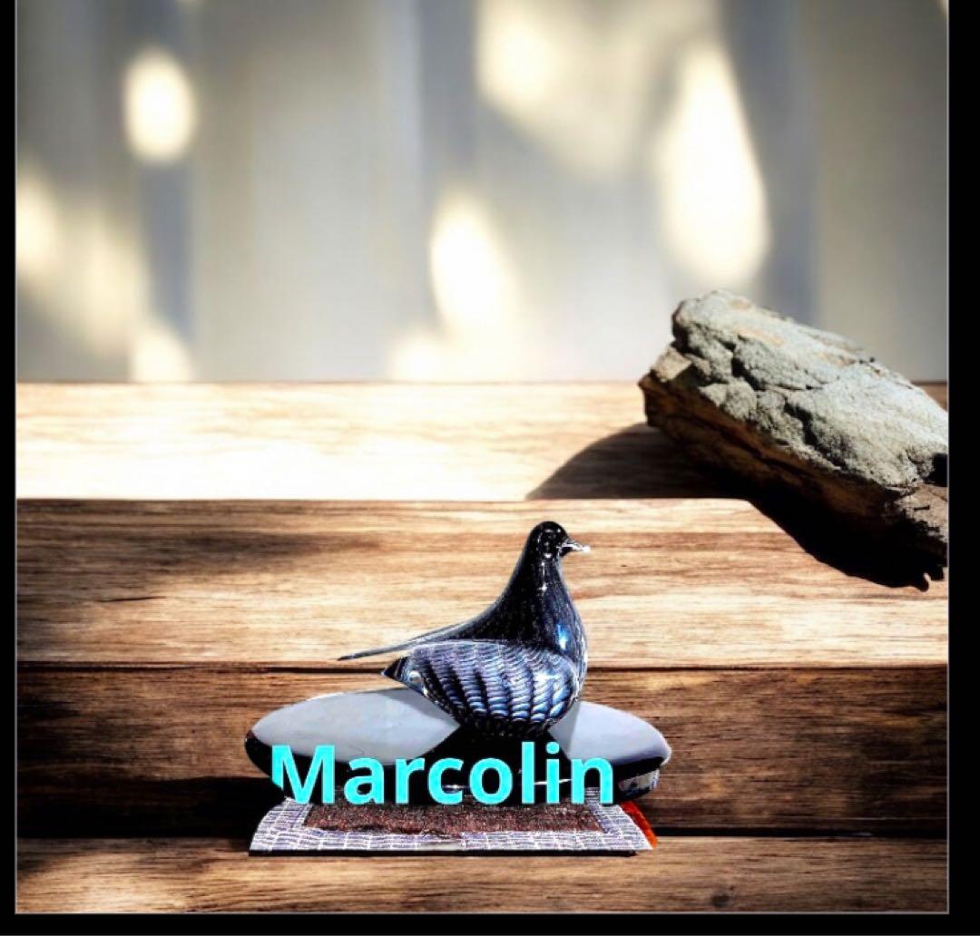 Marcolin ガラス製 鳥のオブジェ
