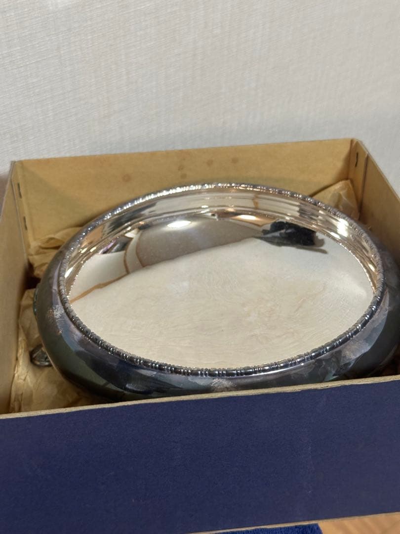 Mappin & Webb 銀メッキ円形トレイ