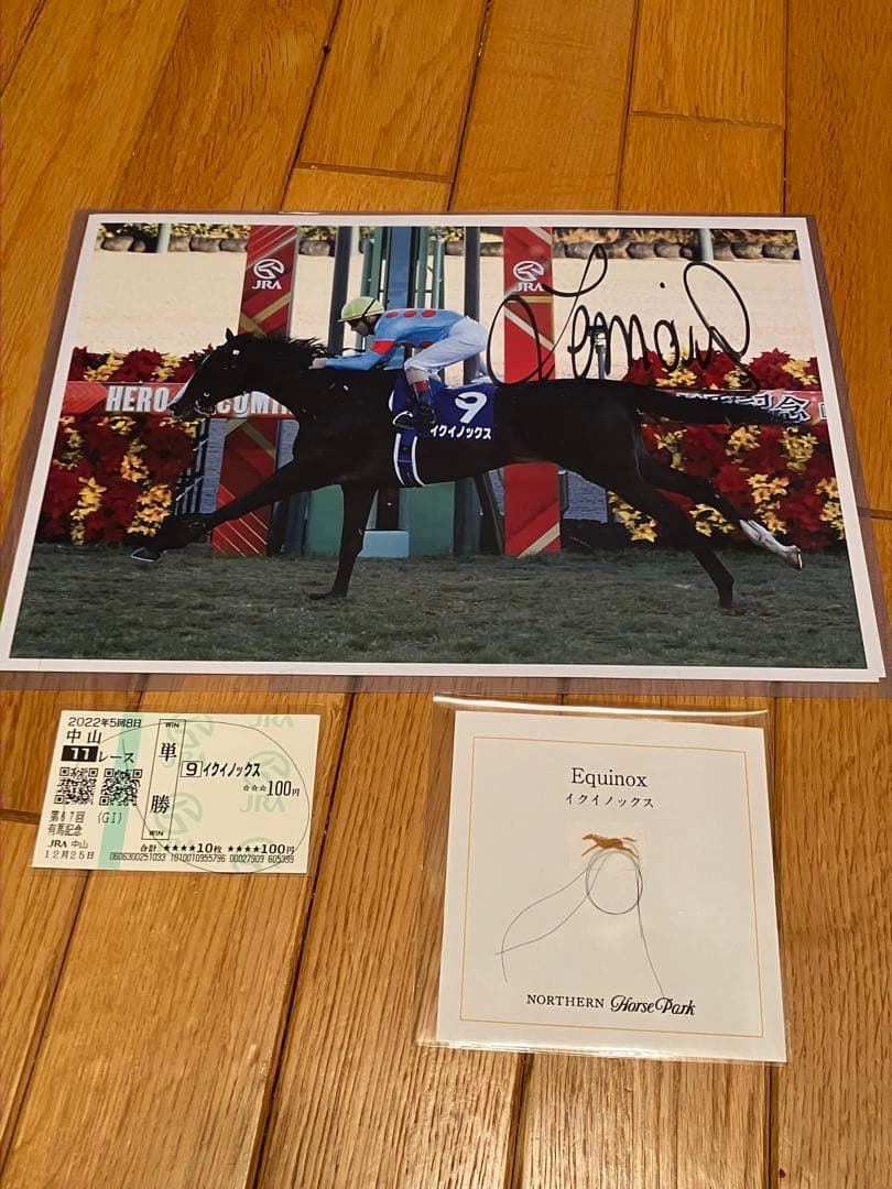 イクイノックス　鬣　たてがみ　2022有馬記念優勝　C・ルメール騎手直筆サイン
