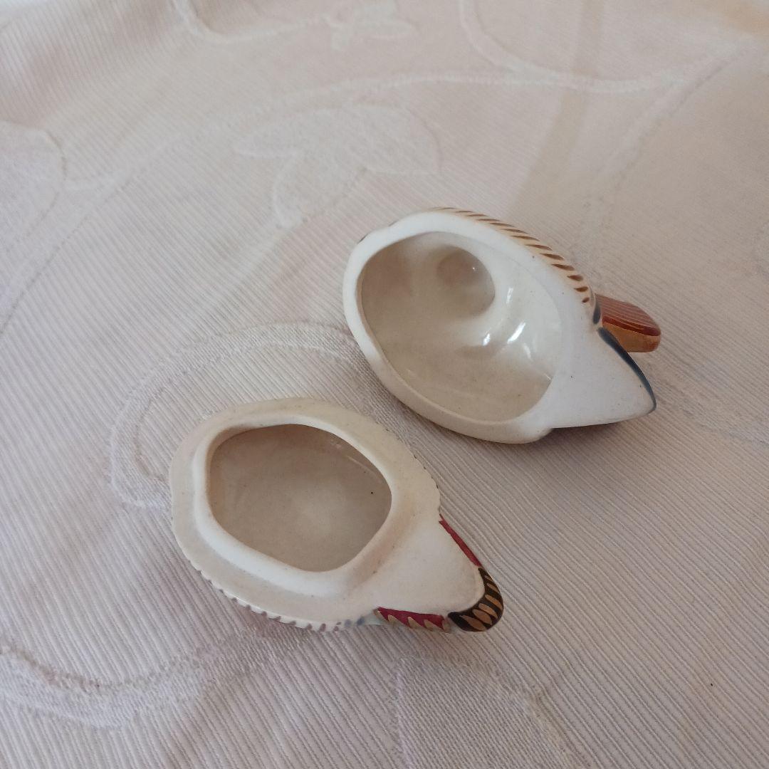 陶器製 鴛鴦香合