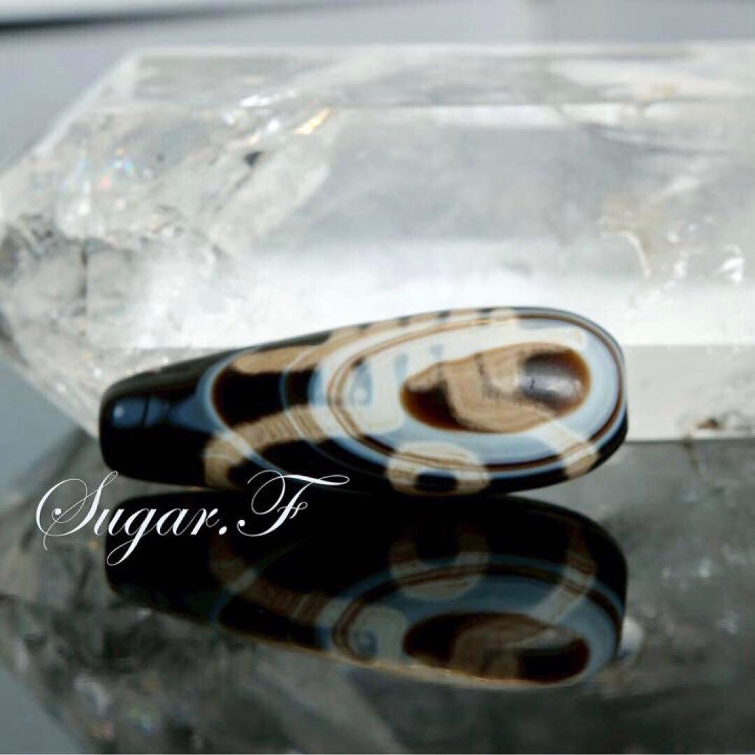 二眼福寿天珠　希少老天珠