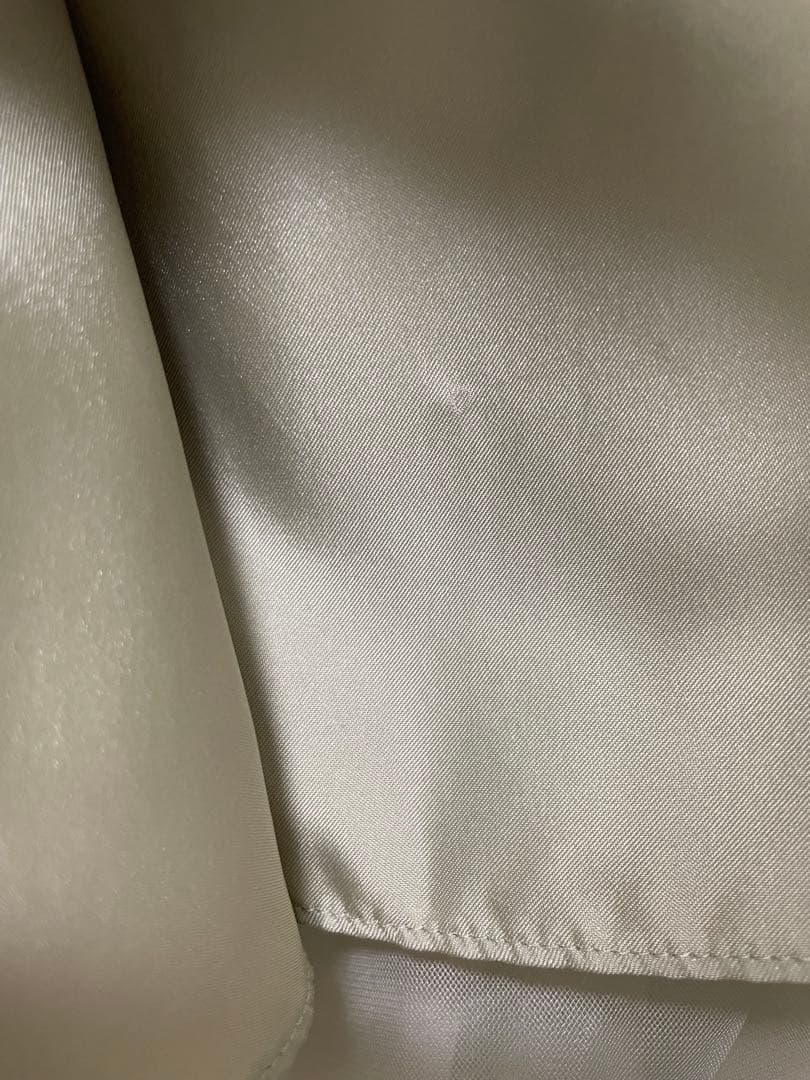 チュールパイピングAラインドレス　Mサイズ　グリーン　結婚式マタニティドレス