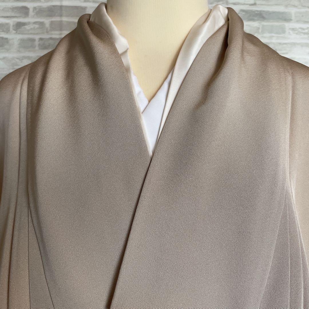 色留袖　フルセット　稲穂　鳥　丸に三つ柏　金駒　金彩　五つ紋　比翼仕立て　L3