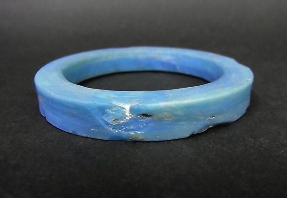 ★R1005★古代　青　ガラス　ブレスレット　ローマングラス　腕輪