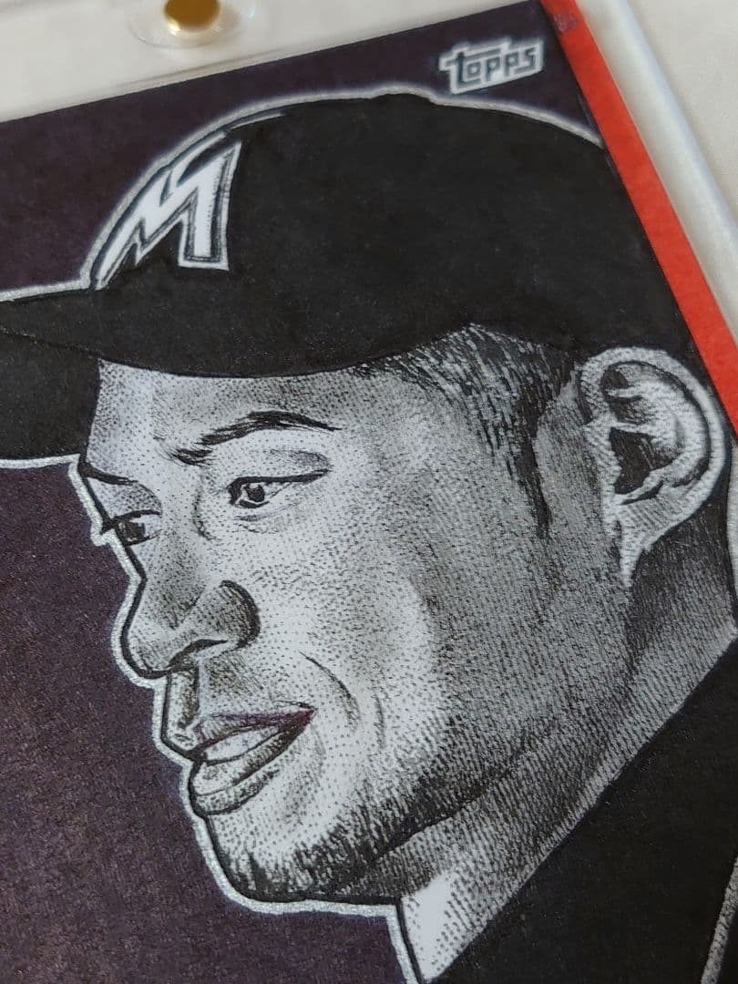 topps イチロー　sketch　マーリンズ ３０００本安打クラブ　１点物