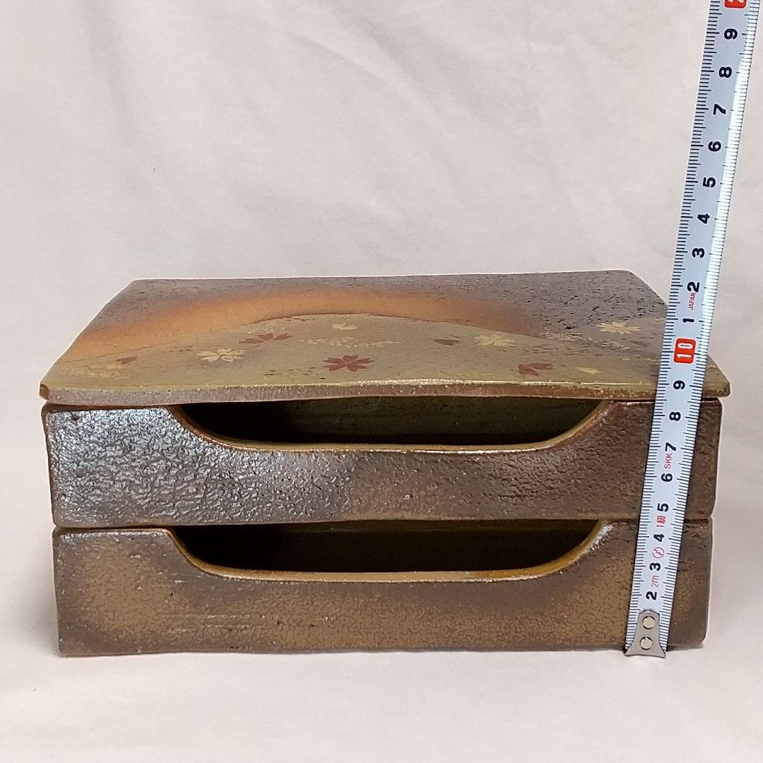 杉原祥公 桜 累箱（かさねばこ） 丹波立杭焼 共箱付