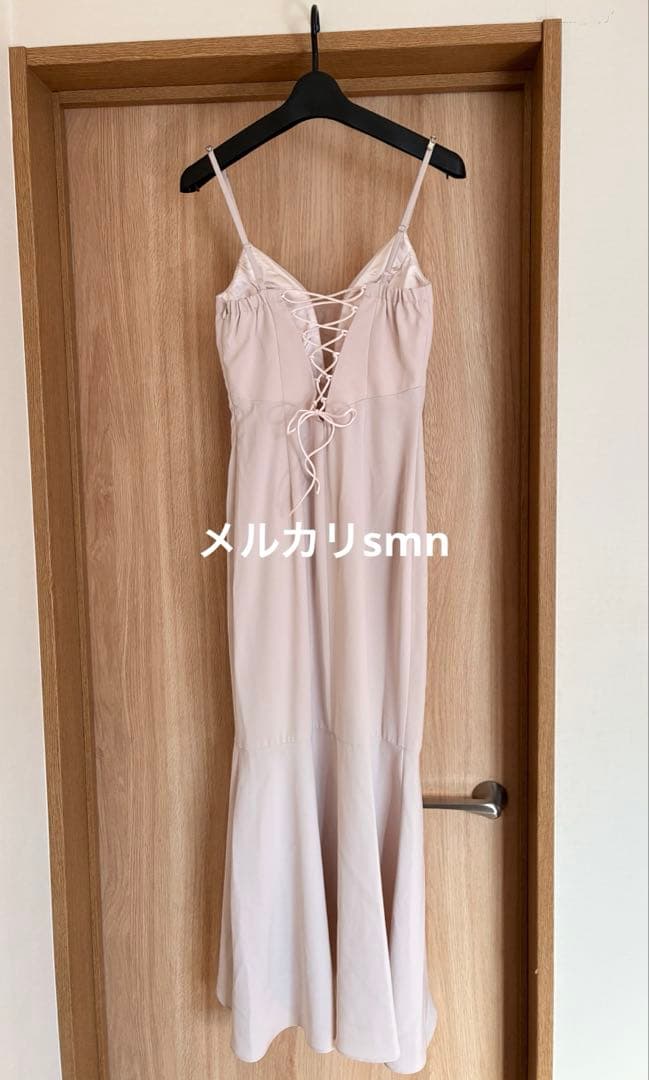 robe de fleurs glossy ロングドレス S ベージュ　シュガー