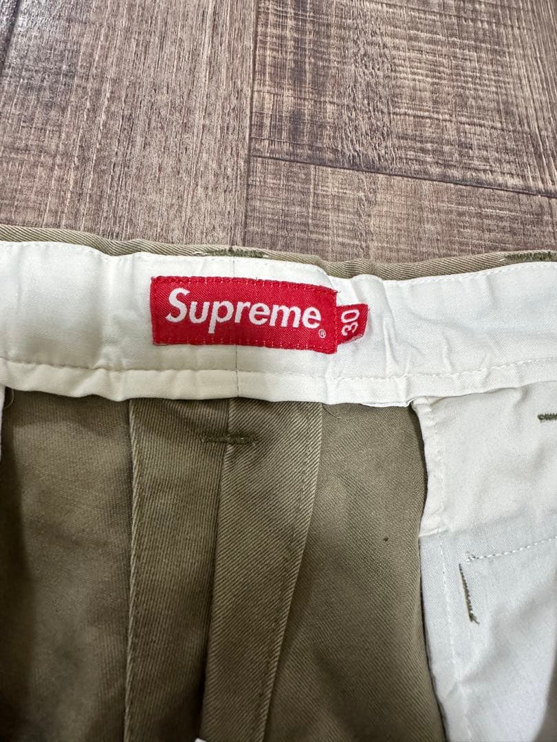 Supreme チノパン オリーブ 30 pin up